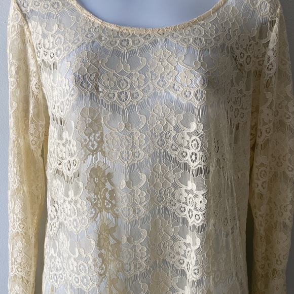 ⚡️Last days! Maurices Long Sleeve Lace Top L - Picture 2 of 8